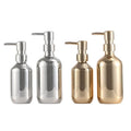 300ml 500ml Plastic Lotion Pump Bottle Electroplating Gold Silver Liquid Soap Shampoo Shower Gel Dispenser Body Lotion Packaging
