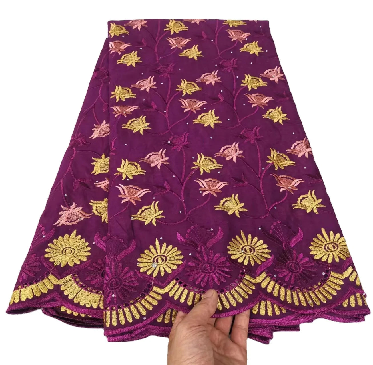Lafaya Material for Indian Women Cotton Embroidery Lace African Swiss Voile Lace Fabric High Quality