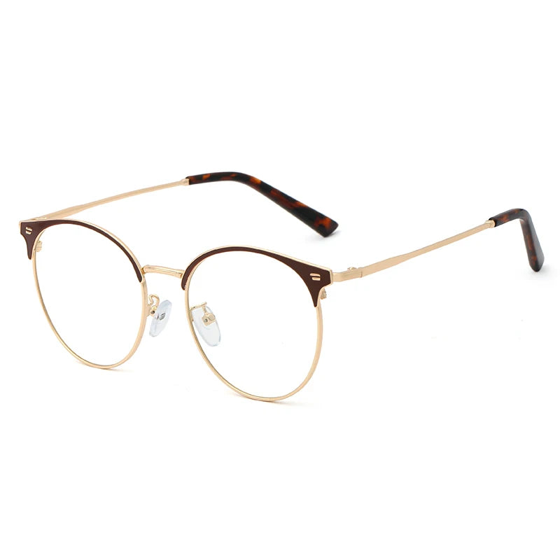 Luxury Branded Designer Women Metal Eyeglass Gaming Computer Glasses Anti Blue Light Glasses Frame