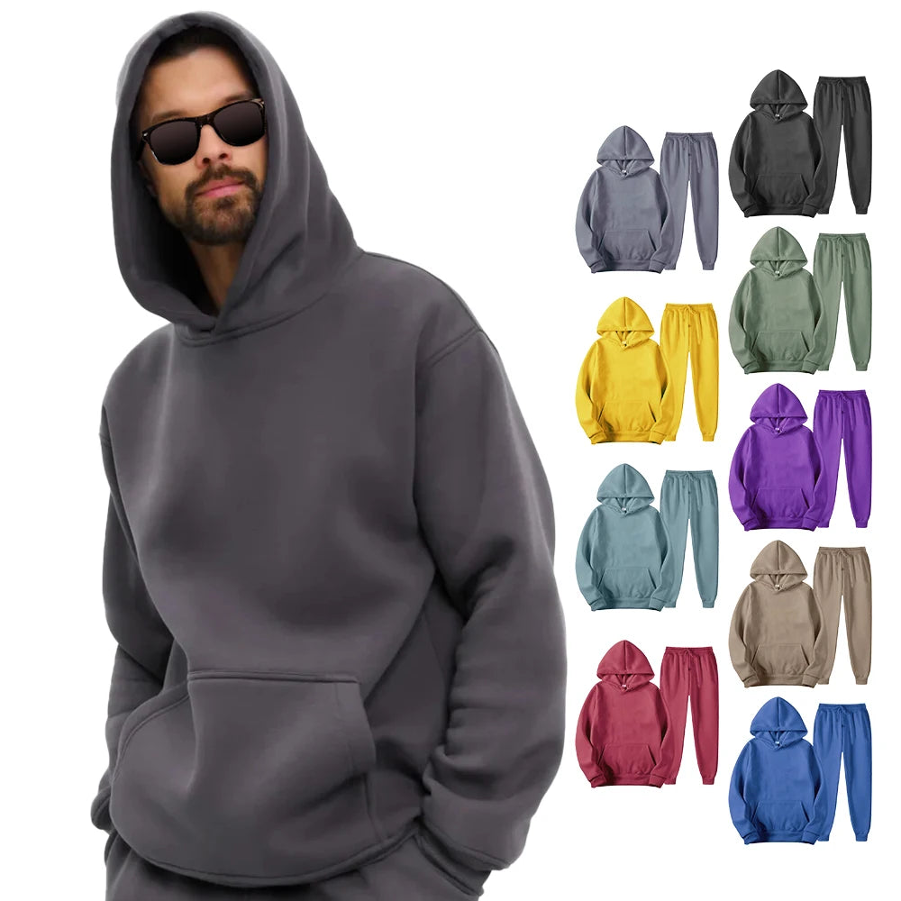 Factory Custom Design Solid Pullover Heavyweight French Terry Oversized Autumn Men's Hoodies