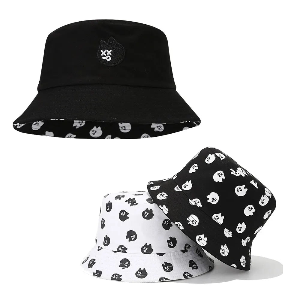 Custom Printed Reversible Polyester Bucket Hat for Men Fashionable Embroidered Logo for Fishing Casual Outings Cycling Daily Use