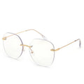 2025 New Arrival Eyewear Frameless Blue Light Customized Popular Spectacles Student Rimless  Oversize Lens Myopic Eyewear