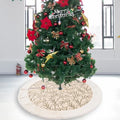 Factory Price Christmas Tree Skirts Fur White Plush Christmas Tree Mat OEM Order Customize Xmas New Year Party Decorations