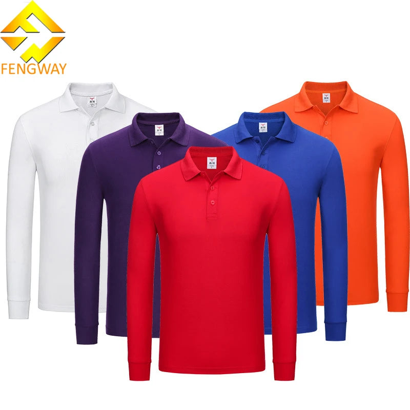 Wholesale Custom Unisex Rugby Long Sleeve for Polo Shirt High Quality 100% Cotton Blend Men's T-Shirt 200 GSM Plain Cotton