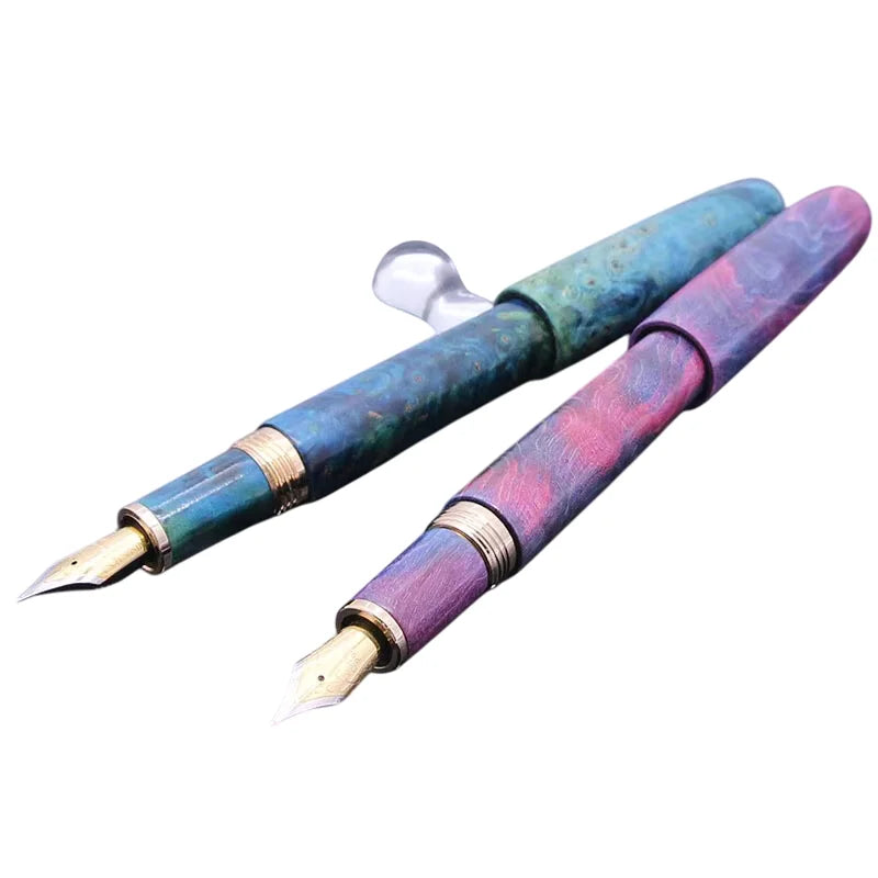 Jinhao 9058 Vintage Natural Stabilized Wood Material Business Office Signature Metal Gift Fountain Pen