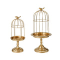 European-Style Retro Wedding Wrought Iron Birdcage Candlestick Ornaments Simple Table Decoration for Restaurant Custom Size