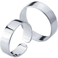 Personality Simple Glossy 925 Sterling Silver Oval Cut Custom Letters Smooth Wild Band Open Adjustable Wedding Ring for Couples