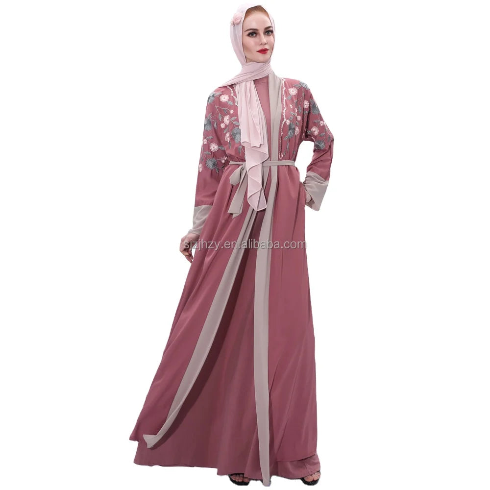 Turkish Abaya  Dubai Muslim Dress  Open  Abayas From Dubai Women 2021 Shifon Abaya