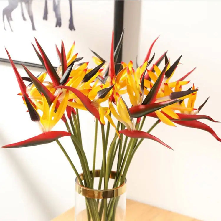 New Popular Artificial Bonsai Plant Price Real Touch Artificial Flowers Latex Nearly Natural Bird of Paradise Artificial Plant