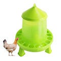Farm Poultry Automatic Feeder with Stand Legs and Cover Plastic Chicken Quail Pigeon Feeding Bucket