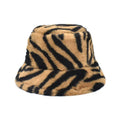 Wholesale New 2020 Leopard Print Faux Fur Foldable Autumn Winter Warm Fisherman Cap Bucket Hat for Women