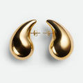 Wholesale Custom Elegant Gold Stainless Steel Stud Earrings New Fashion Chunky Water Drop Teardrop for Weddings and Parties