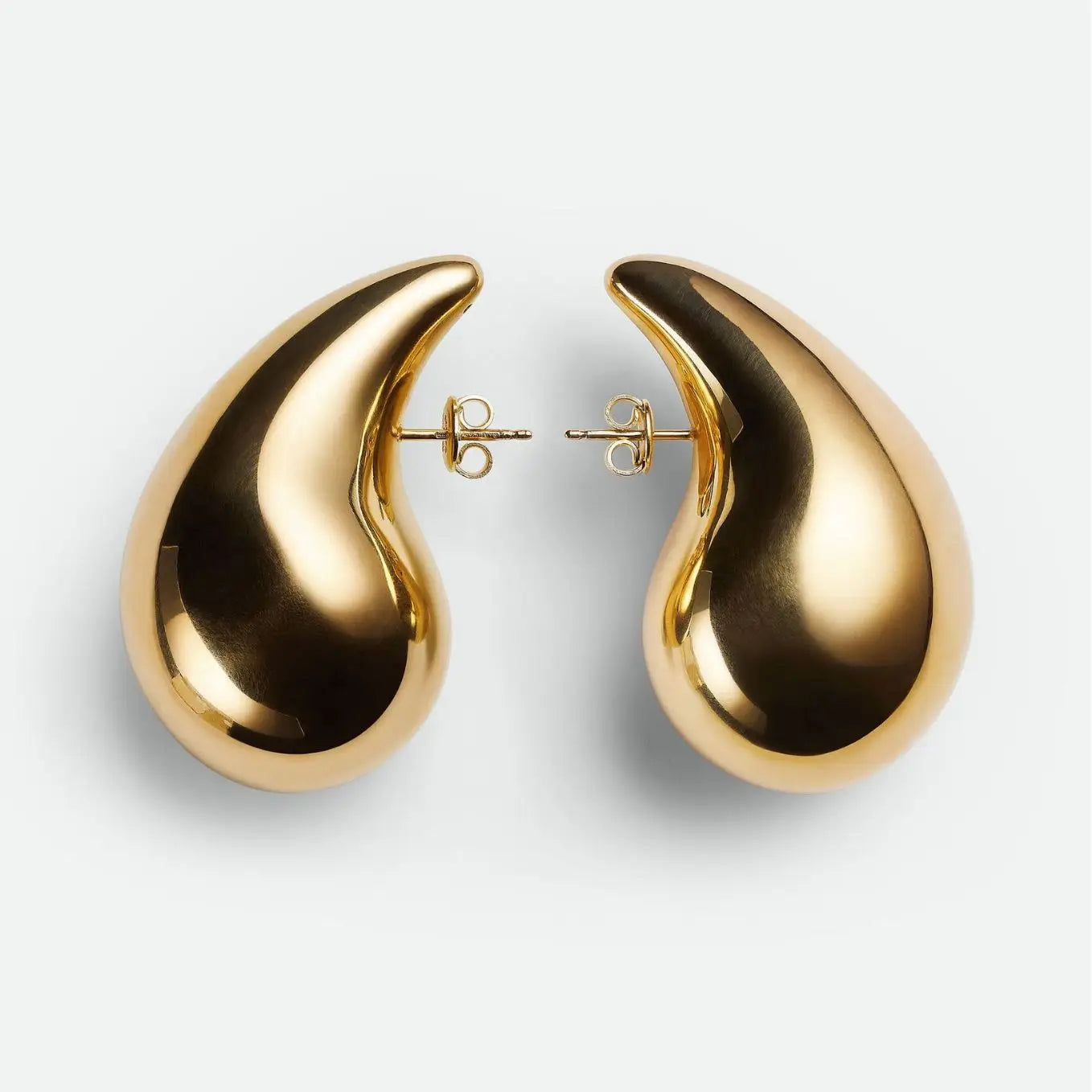 Wholesale Custom Elegant Gold Stainless Steel Stud Earrings New Fashion Chunky Water Drop Teardrop for Weddings and Parties