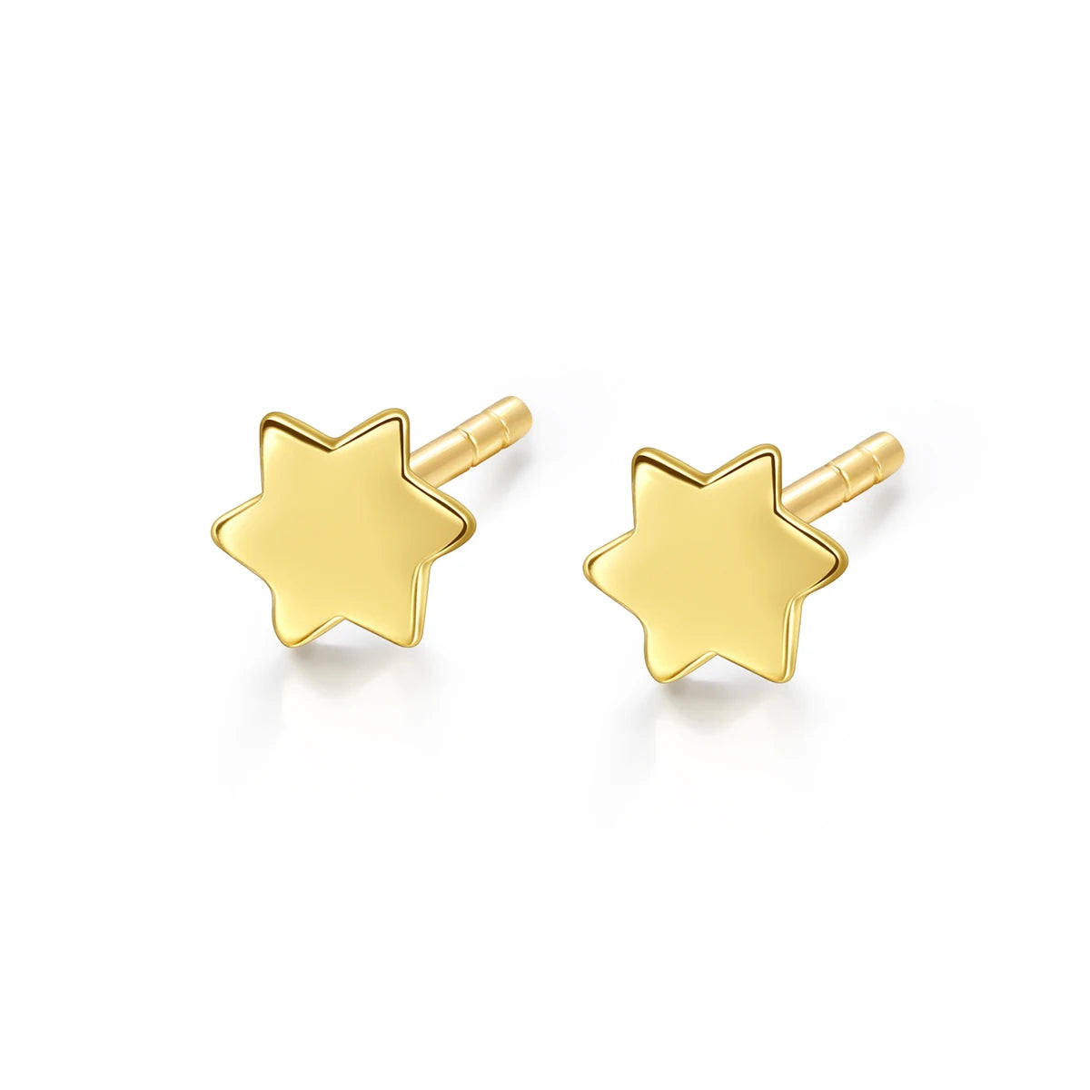 CZCITY Cute Fashion Small Gold Plated 925 Charm Earing Dainty Earring Star Silver Metal Jewelry