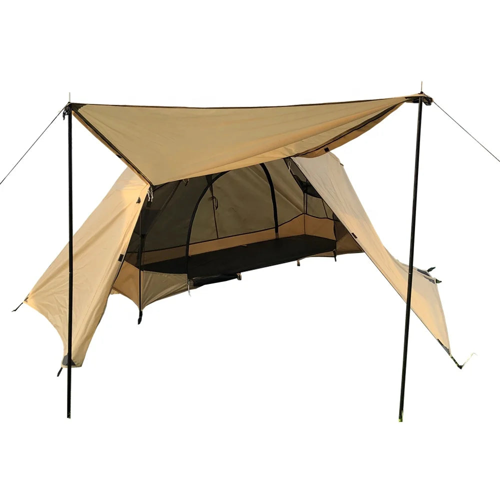 Camping Fun Ultralight Four-Season Double Layer One Bedroom Waterproof Aluminum-Pole Ground Hiking Camping Bed Tent 210T MegaBDM