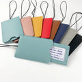 Wholesale Fashionable Leather Label Customized Logo Design Travel Luggage Tag PU Leather
