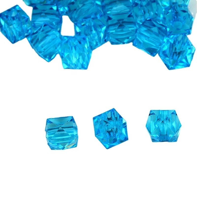 Transparent square Bead  Acrylic  Colorful  DIY Tissue Box Making Materials Irregular square Bead