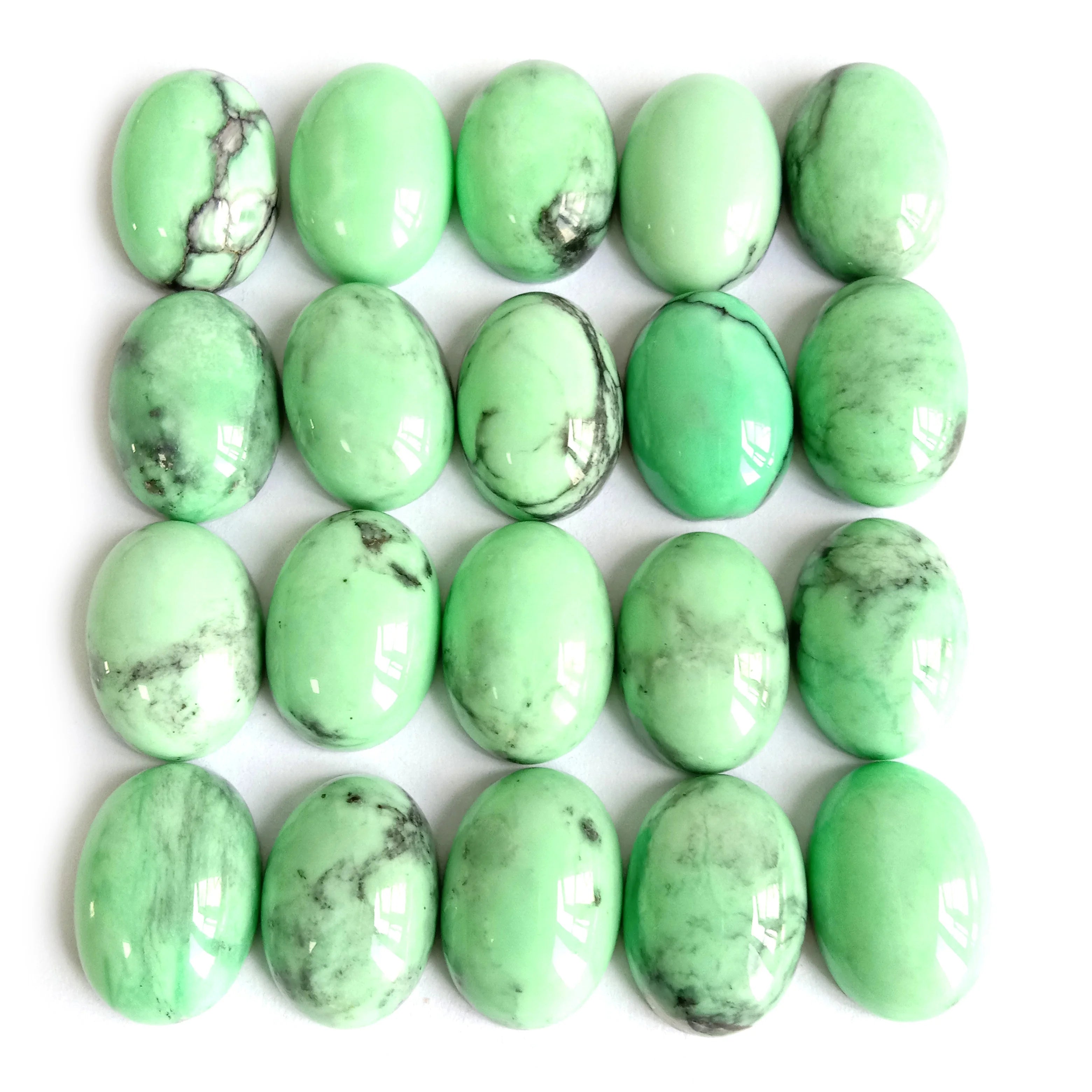 Natural Variscite Cabochon Gemstone Hand Polished Green