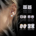 Starsgem Women's Jewelry 18K Solid Gold 1.0ct Per Stone DEF VVS Moissanite Stone Stud Earrings