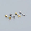 SP Simple Design Minimalist Earrings 925 Sterling Silver Zircon Stud Earrings for Women