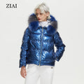 Wholesale Ladies Padded Coat Short Fur Collar Hood Down Coat Winter  Parka Woman Bubble Coat Puffer Jacket