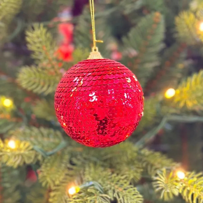 80mm/3pcs 100mm/2pcs Foam Glitter Sequins Decorative Plush Ball Christmas Tree Ornaments Colorful China Made OEM Brand