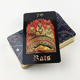 Custom Shine Russian Tarot Playing Cards Printed Oracle Game Paper Cat Cards