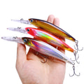 17cm 30.8g Deep Sea Diving Minnow Fishing Lure Artificial Hard Bait with #2 Treble Hook Trolling Wobbler for Saltwater Pike Bass
