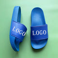 Men's Summer Blue Toe Style Sport Slides Fashionable Print Lightweight PVC Insole Shower Clappers Hard-Wearing Outdoor Sandals