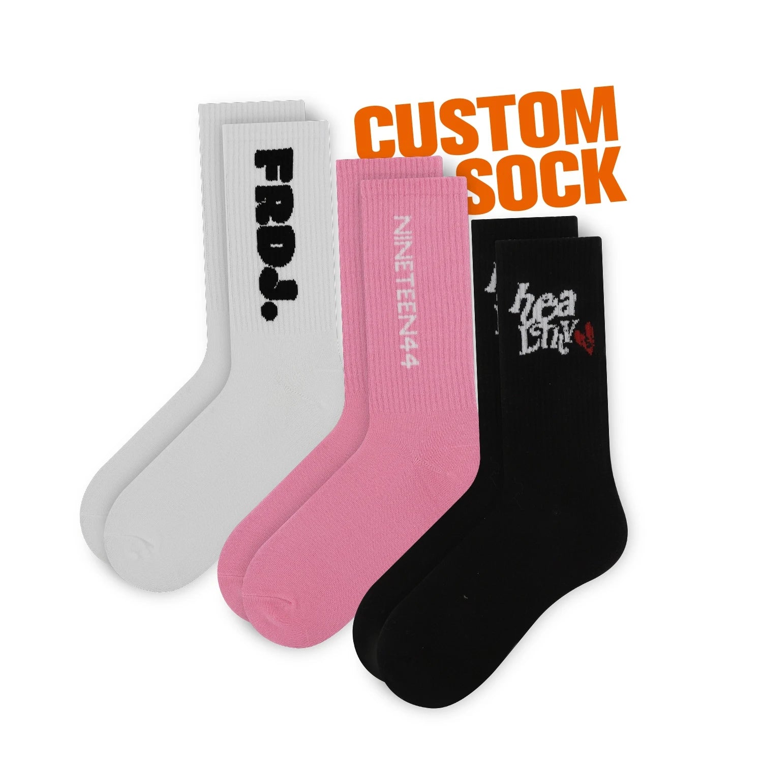 FREE DESIGN & MOCKUP Customized Men Sock Custom Design Logo Casual Sock Made Your Own Logo Sox