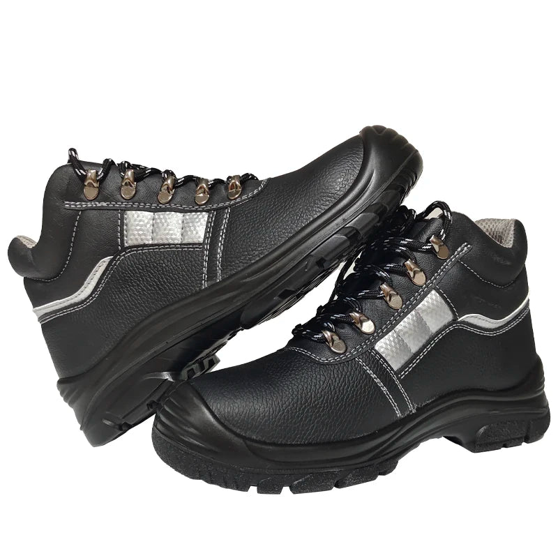 Comfortable Men Safety Shoes Anti-puncture Work Shoe High Top Boots Indestructible Footwear Anti-static Work Footwear Shoes