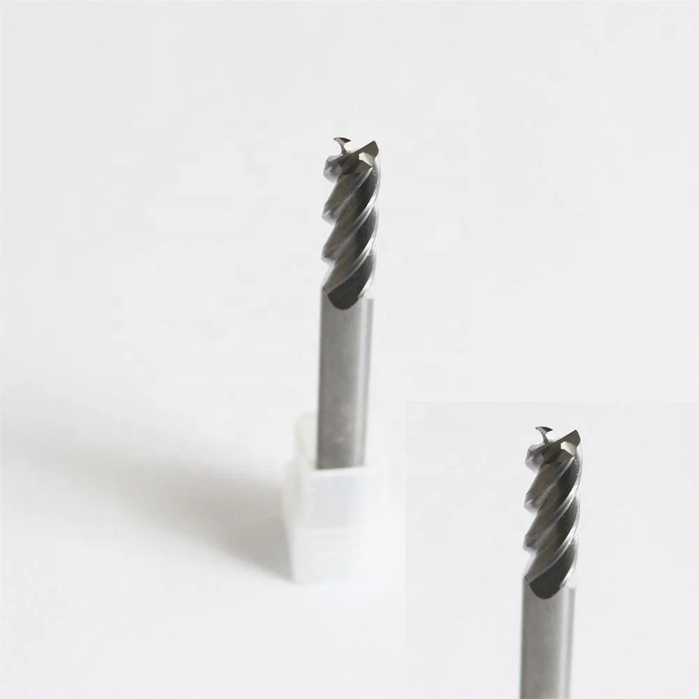 DLCC 1/4"wear-resistant 4-flute Flat Milling Cutter Carbide End Mill for Metal Processing Cutting Tools