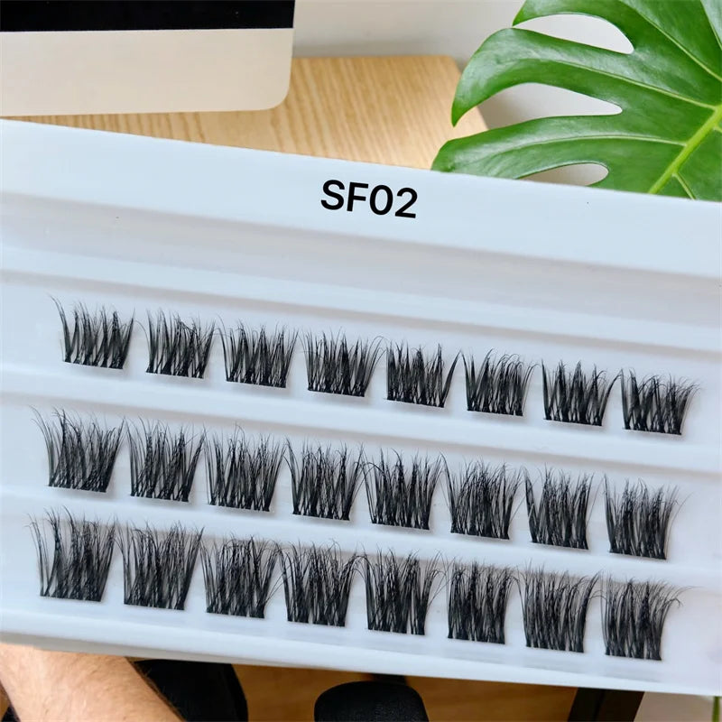 Premium Faux Mink Eyelash Extension Segmented Cluster Eyelashes Pre Fan Lashes Volume Lasehs DIY Eyelashes Extension