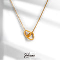 HOVANCI Woman Necklace Stainless Steel 2022 Interlocking Double Te Amo Heart Pendant Necklace