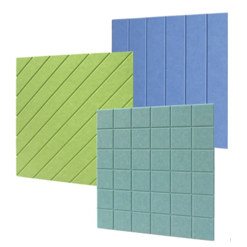 Grooved Polyester Fiber Acoustic Panel Soundproof PET Felt Acoustic Panels