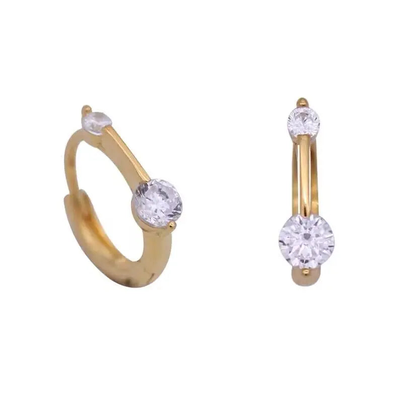 Factory Wholesale 925 Sterling Silver Earrings Cute Rhodium and Gold Plated with Personality Zircon for Women for Parties MegaBDM