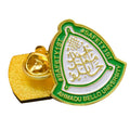 Customized Nigeria Security Slogan Badge - Golden Shield Design with "University Ahmadu Safety 1st Abuja" Special Inscription