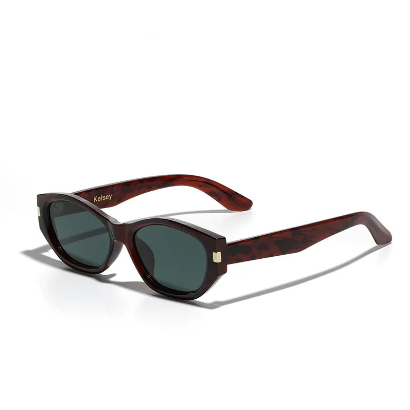 TR90 Advanced-Sensitive Polarizing Sunglasses for Men/Women Retro Leopard-Print Cat's-Eye Design Tac Slimming Face-Showing Style