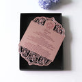 Hot Selling Birthday Acrylic Handmade Cards Luxury Gold Hot Stamping Foil Paper Box Creative Design Acrylic Wedding Invitations
