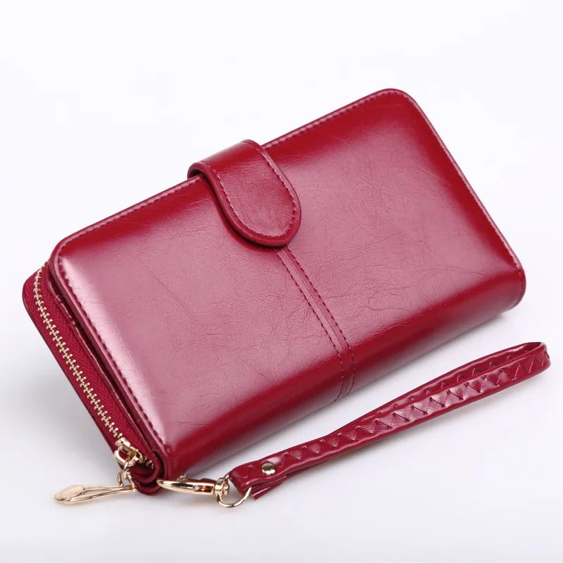 New Model Fashion PU Leather Long Style Multifunction Clutch Wallet for WomenLady Cell Phone Bag in Stock Wholesale