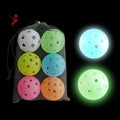 Glow in Dark Pickleball Ball PE Luminous Pickle Ball at Night 40 Hole Pickleballs for Out Doorwelcome Customs logo or Packing MegaBDM
