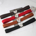 Elastic Belts for Women Adjustable Boys Girls Teens Stretch Belts With Heart Buckle for Women Stretchy Belt for Dresses