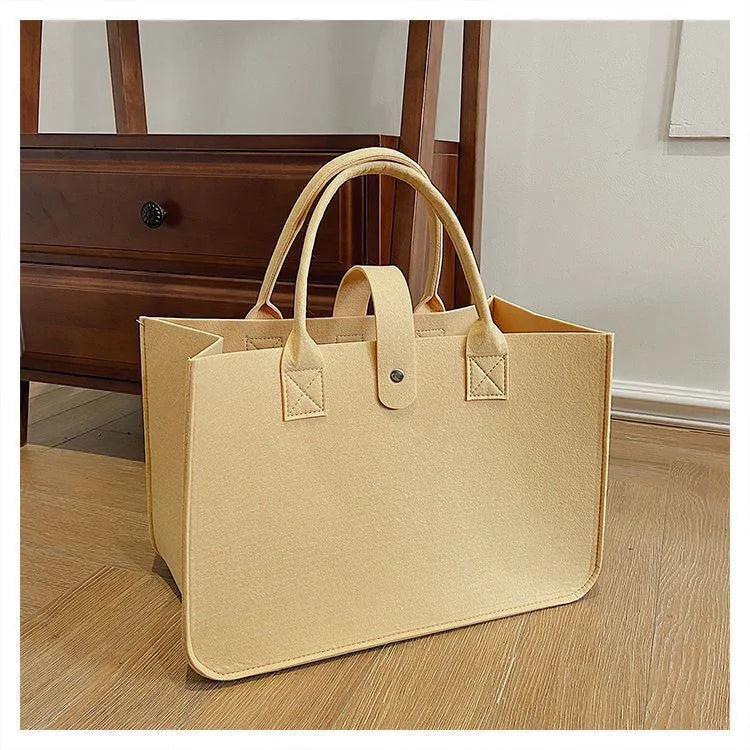 Reusable Custom Print Logo Felt Shopping Tote Bags-Felt-Free Patterns Packaging Promotional Bag with Handles