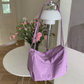 Portable Nylon Women's Simple Shoulder Bags Solid Color Design Ladies Hobos Purse Handbags Fashion Zipper Female Underarm Bag
