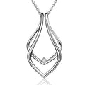 Hot Sale Memorial Gift Jewelry Simple Geometric Pendant Necklace Multi-color Single Diamond Ring Holder Necklace Gifts for Women Ring Holder Necklace