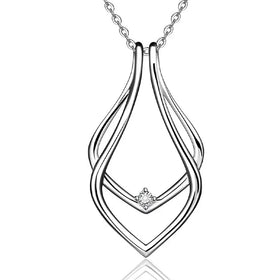Hot Sale Memorial Gift Jewelry Simple Geometric Pendant Necklace Multi-color Single Diamond Ring Holder Necklace Gifts for Women Ring Holder Necklace
