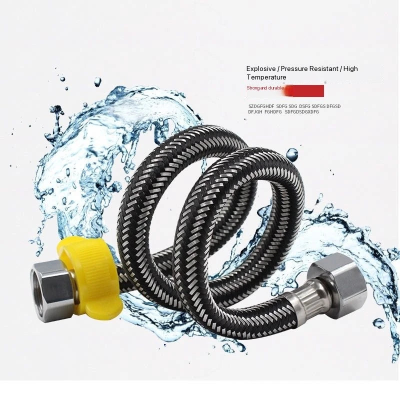 G1/2 Nylon Black Wire Hose Flexible Toilet Faucet Connecting Pipe Wholesale Price of the Source Factory