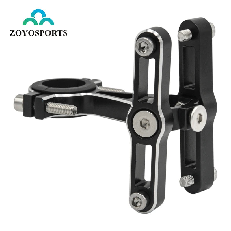 ZOYOSPORTS Bicycle Bottle Cage Conversion Seat 360 Degree Rotating Water Bottle Holder Bottle Cage Double Conversion Seat