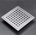 SUS 304 Stainless Steel Modern Polished Surface Hotel Use Shower Toilet Floor Water Drain 110x110mm 150x150mm 5 Year Warranty