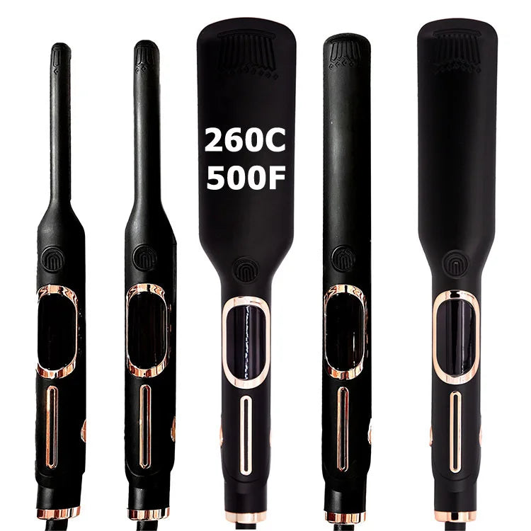 Rose Gold Titanium Mch Heater Multi Size Electric Flat Iron Professional Portable Hair Straightener Plancha De Cabello